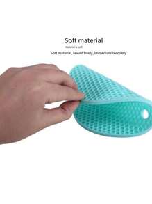 Jedna izolowana mata stołowa, kreatywna, pogrubiona europejska silikonowa mata kuchenna, okrągła podkładka w kształcie plastra miodu