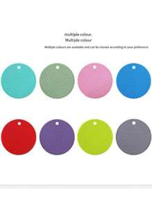 Jedna izolowana mata stołowa, kreatywna, pogrubiona europejska silikonowa mata kuchenna, okrągła podkładka w kształcie plastra miodu