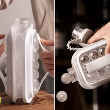 Ice Ball Maker Machine, Portable Ice Machine Bottle Makes 17 Ice Cubes, Creative Ice Cube Molds Bottle Ice Hockey Kettle For Whiskey/Hockey/Champagne/Juice/Coffee, Summer Ice Bin & Tray, Kitchen Accessories - 隨機的 - 查看 2