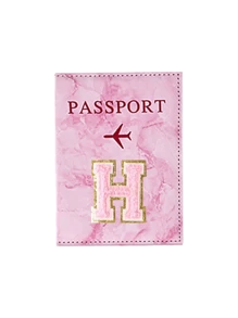 1个粉色刺绣护照套，A-Z字母印花，男女通用，RFID复古商务护照夹，旅行必备，健身，学习，度假露营，旅行配件 - 珊瑚粉 - 查看 20