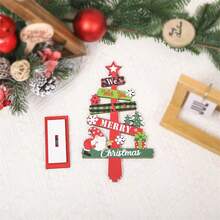 1pc Mini Wooden Desktop Christmas Tree Decoration, Christmas Holiday Atmosphere Accessory - Multicolor - View 4
