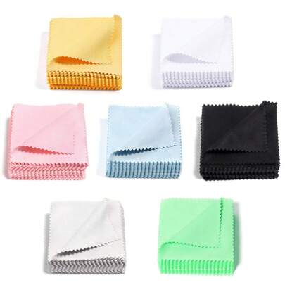 50/20pcs Jewelry Gold & Silver Cleaning Cloth Silver Polishing Cloth For Gold Platinum Small Polish Cloth