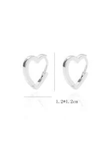 Heart Design Hoop Earrings, Suitable For Daily Wear - Earrings - View 11