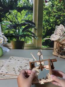 3d Drewniana układanka Motyl Muzyczna Skrzynka Jesteś Moim Słoneczkiem Ręcznie Robiony Zestaw Modeli Montażowych Święta Brthdays Prezenty Bożonarodzeniowe, Prezenty, Zestaw Modeli DIY, Drewniane DIY