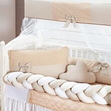 Trança Bebê Protetor Lateral Berço Avulsa 1.45m Várias Cores