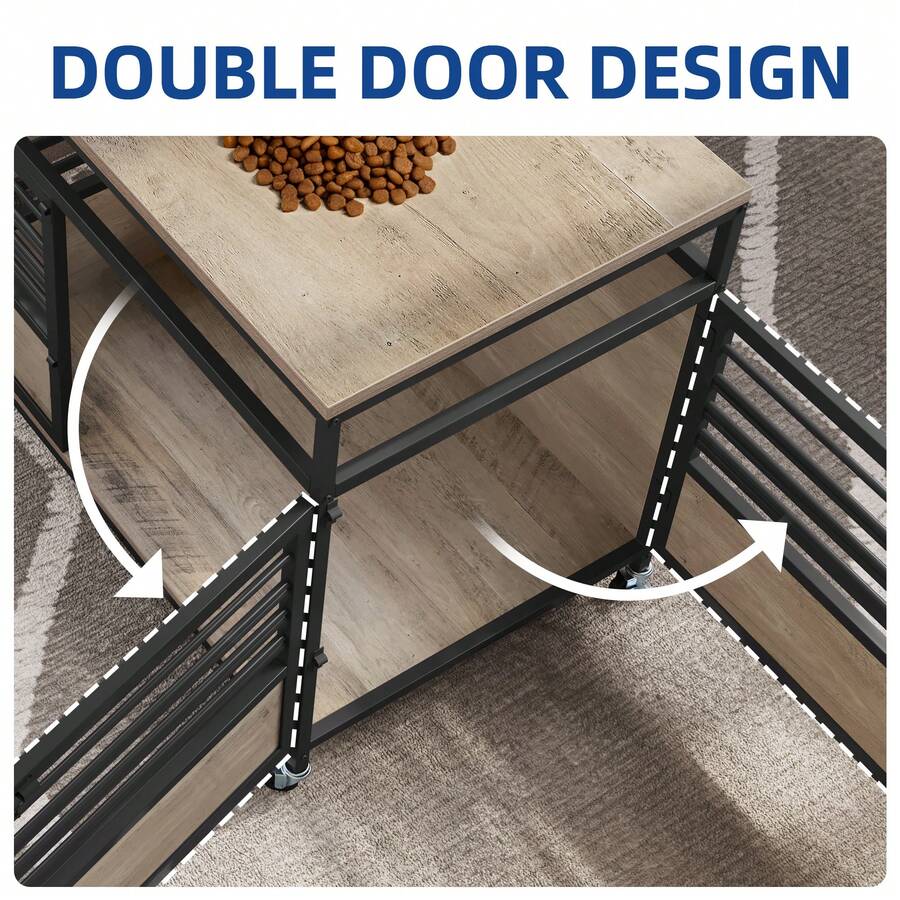 Sturdum 24'' Small Dog Crate Furniture Heavy Duty Wood Dog Kennel House