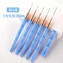全新 1/5 件套 5 色指甲刷套装专业条纹美甲眼线刷用于修指甲超薄线条细节绘制绘画刷 - 彩色 - 查看 18