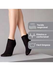 Kit 12 Pairs Of Unisex Male And Female Ankle Socks - 白色 - 查看 3