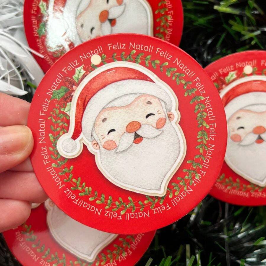 25 Round Christmas Tags 7cm - 彩色 - 查看 1