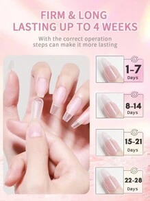 GLOZ 15G Solid Nail Gel Glue For Soft Gel Nail Tips Strong Clear Acrylic Nail Tips Solid Gel Nail Glue For Press On Nails Fake Nails Solid Hard Gel For Nails Nail Art DIY Home UV Light Cured