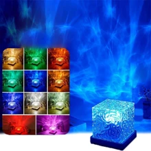 Northern Lights Lamp,Wave-Cube Lamp, Projector,16 Color Water Wave Effect For Bedroom-C - Multicolor - View 4