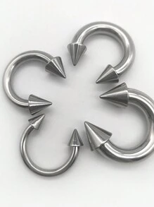 1 pieza Aro de nariz de gran tamaño de acero inoxidable, aro de septum de nariz, pendiente de hueso de la oreja, joyería multiusos de perforación corporal de múltiples dimensiones, disponible para hombres y mujeres, propósito especial, perforación a juego, cómodo de llevar