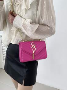 Fashionable Armpit Chain Mini Shoulder Bag, New Crossbody Purse For Phone And Wallet - Hot Pink - View 5