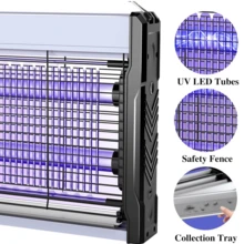 Electric Bug Zapper 3200V Mosquito Zapper Killer Indoor Insect Killer With Hanging Chain Mosquito Trap With Removable Collection Tray USB Electric Bug Zapper Outdoor For Home Office Warehouse - 白色 - 查看 4