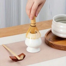 5pcs/Set Matcha Set- Matcha Whisk And Bowl- Matcha Tea Set- Matcha Bowl (Matcha Cup), Bamboo Whisk, Matcha Scoop, Matcha Whisk Stand (Chasen Holder)- The Perfect Matcha Kit For Matcha Tea Ceremony