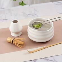5pcs/Set Matcha Set- Matcha Whisk And Bowl- Matcha Tea Set- Matcha Bowl (Matcha Cup), Bamboo Whisk, Matcha Scoop, Matcha Whisk Stand (Chasen Holder)- The Perfect Matcha Kit For Matcha Tea Ceremony