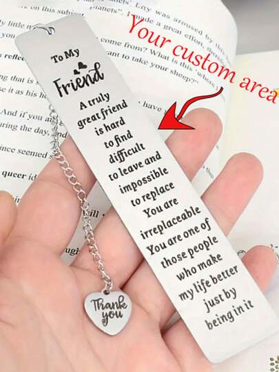 Customized Metal Bookmarks, Laser Engraved Stainless Steel Bookmarks. Corporate Event Advertising Gifts, Awards, Anniversary Pendant Bookmarks Customization. School Activities, Student Prizes, Gifts, Customized Bookmarks Back To School,Multi-Functional,Ornamental,Reusable,Modern,Colorful,Cute,Vintage,Cartoon,Kawaii,Custom,Personalized,Unique,Customized,Workers,Clients,Students,For Business/Work/Office,For School