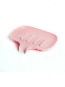 1个简约优雅沥水皂碟，塑料沥水皂托，浴室皂架，水槽皂盒，浴室配件 - 白色 - 查看 14