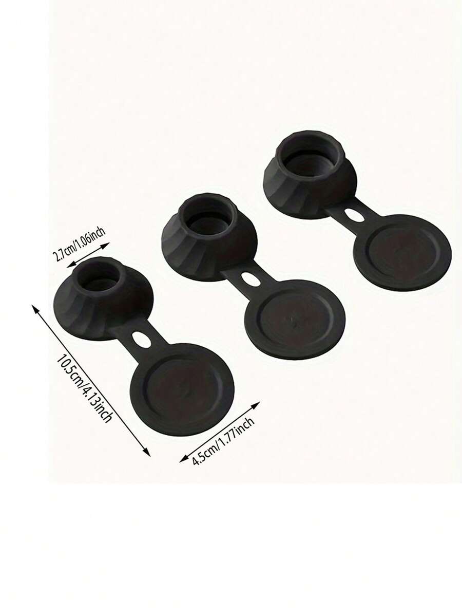 3 Packs Vertical Bottle Stand Cap Set For Shampoo, Conditioner, Shower