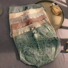 6 Pack High Waist Shapewear Panties For Women Plus Size Tummy Control Panties - 綠色 - 查看 8