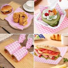 Gói 100/50 tờ giấy sáp gingham đựng thực phẩm – Giấy lót giỏ đựng thực phẩm chống dầu mỡ cho bánh sandwich, bánh mì kẹp thịt, bánh ngọt – Không tích điện, đồ nướng bằng giấy - Nhiều thông số kỹ thuật - Xem 7