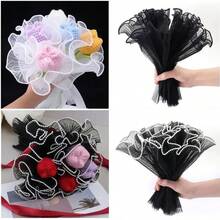 1roll, 28*400cm Pearl Mesh Wrapping Flower Net For Flower Bouquet, Valentine's Day,Christmas - Multicolor - View 5
