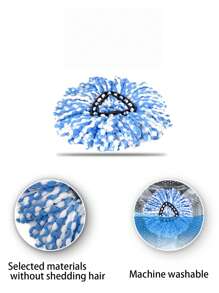 1 Đầu Cây Lau Nhà Polyester, Đầu Cây Lau Nhà Thấm Hút Tối Giản Cho Gia Đình - trắng - Xem 5