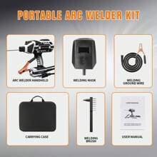 TRQWH 110V 120Amp Welding Machine Handheld Portable ARC Welder Gun Hand Held Welder Machine With Digital Display IGBT Inverter 6 Variable Current Adjustment For 1/16''-1/8'' Welding Rods - US A Type Plug(110-127V) - View 2