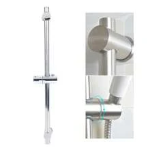 YUNRUX Shower Rod Shower Rod Stainless Steel 66cm With Shower Head Holder Rod Shower Head Adjustable For Hand Showers Chrome Shower Rod - Silver - View 1
