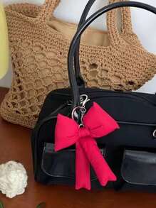 Ins 小众可爱蝴蝶结钥匙扣，高端手感包包挂件，少女心背包装饰，轻巧方便携带易于悬挂，可轻松挂在车钥匙、手袋、背包、钱包等物品上，适合约会、婚礼、购物、办公室、汽车、家居等任何场合，是生日、节日或聚会时送给朋友、妻子、家人、同学、女士和女孩的理想礼物选择 - 彩色 - 查看 6