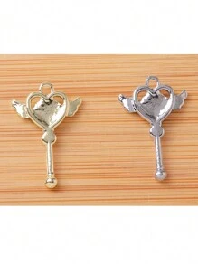 5pcs/Pack Fashion Magic Wand Shaped Zinc Alloy Pendant Charms, Kawaii Fashion Supplies Wholesale