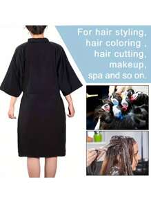 1pc Beauty & Haircare Specialty Smock, Waterproof Hair Salon Coloring/Cutting Apron, Adjustable & Breathable Fabric Hairstylist Gown - Haircare, Dyeing, Trimming, Spa Tools & Accessories,Hair Tools,Hair Products And Accessories For Barber Salon Beauty Travel Essentials