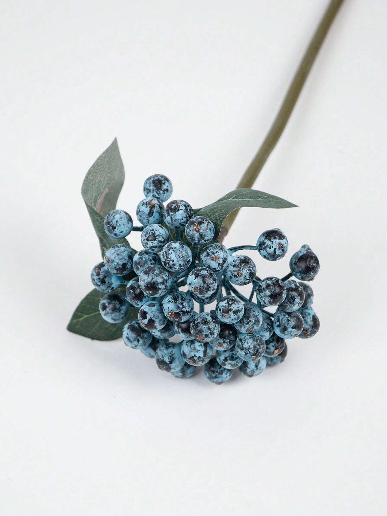 1pc/3pcs/6pcs Artificial Blueberries, Fake Plants, Suitable For Wedding