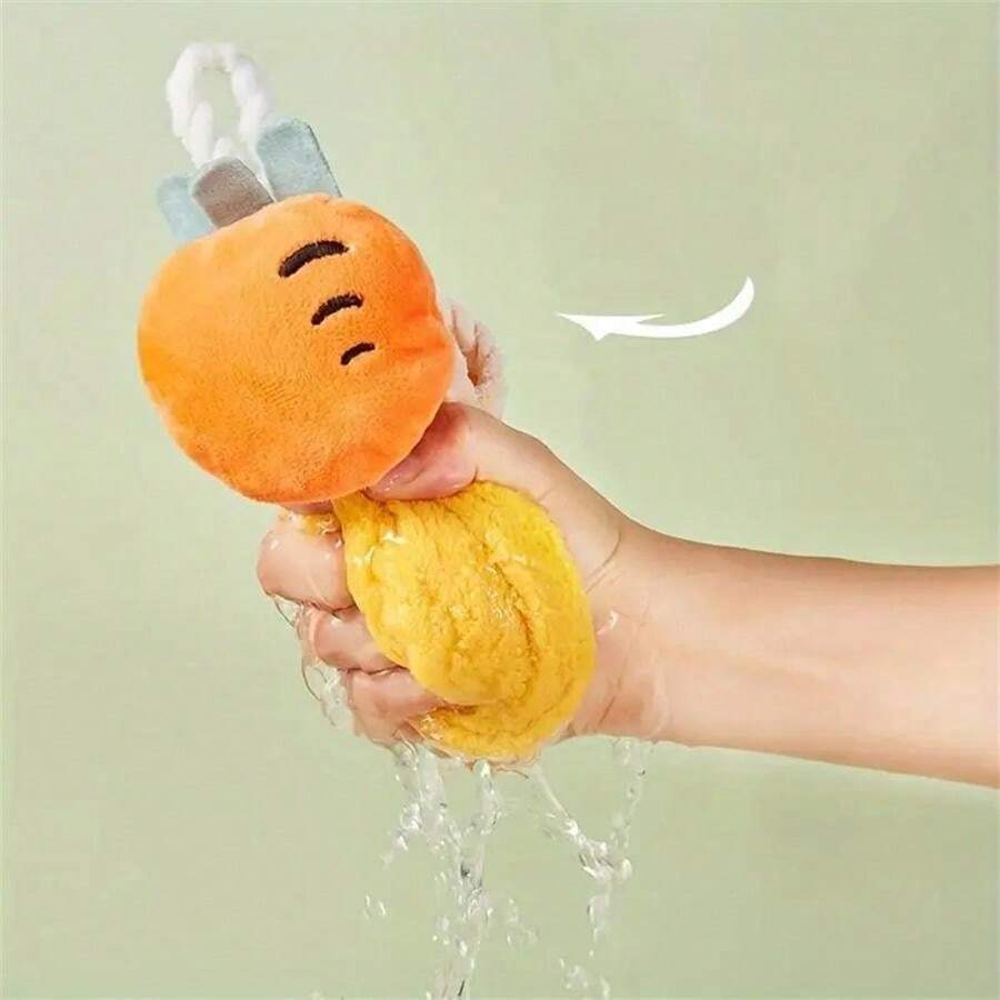 3pcs Cartoon Design Hand Towels, Coral Velvet Bathroom Hand Drying