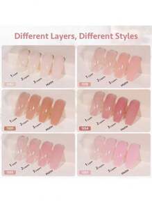 Gaoy 6 Pcs Gel Nail Polish Set - 3 - Multicolor - View 2