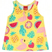 Children's Set Girl Summer Blouse And Shorts Kyly 1000200 - Màu vàng - Xem 3