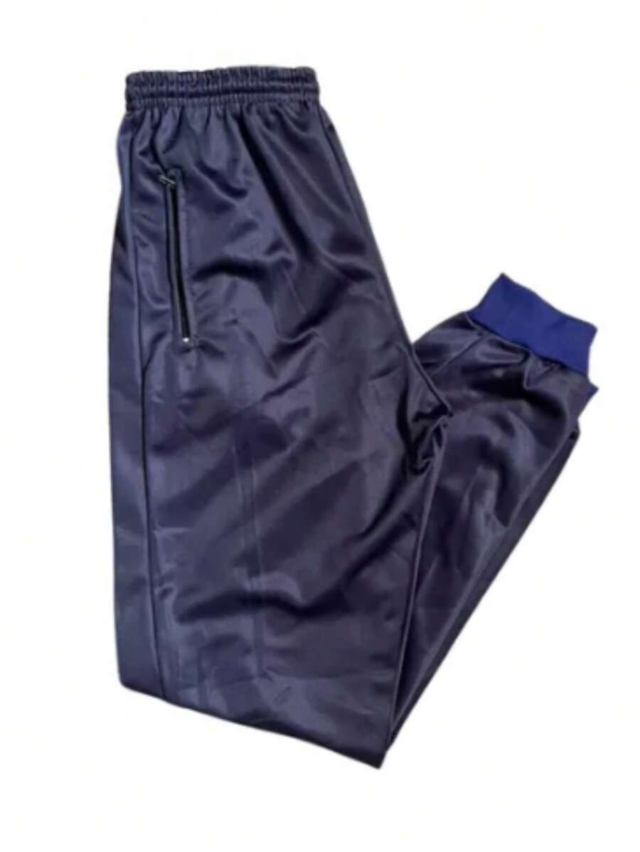 WOMEN'S Flannel Jogger Pants, Good For Cold Weather And Sports. ENJOY - Navy Blue - View 1