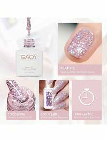 Gaoy 6 Pcs Gel Nail Polish Set - 3 - Silver - View 5