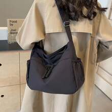 New Women's Canvas Bag, Large Capacity Tote Bag, High-End Feel, Underarm Bag, New Makeup Bag, Niche Crossbody Bag The Shoulder Bag