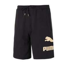 Puma شورتات غير رسمية CLASSICS GS فضفاضة TR رياضية متنوعة الجنس، بشعار كبير عصري، سراويل كاجوال مريحة وقابلة للتنفس، رقم الصنف 626881-01 - الأسود - مشاهدة 1