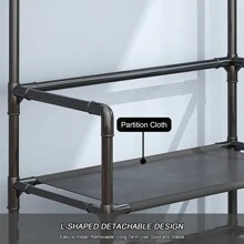3 In 1 Clothing Shoe Storage Rack, Layered Storage, Removable Storage Rack, Easy To Assemble, Convenient And Convenient - White - View 2