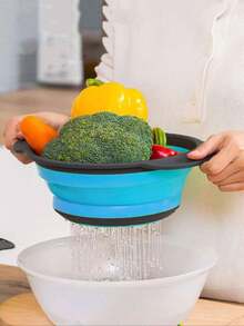 1 pieza Palangana de lavado de cocina plegable y portátil con desagüe para camping y uso al aire libre - Multicolor - Ver 3