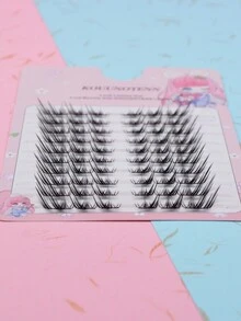 60 Pcs In 10 Rows Lashes Cluster, Natural Lashes, Manga Lashes, Anime Lashes, DIY Lashes Extension, Individual Lashes Perfect For Home Use, Easy To Apply False Eyelashes - C - View 5