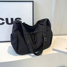 New Women's Canvas Bag, Large Capacity Tote Bag, High-End Feel, Underarm Bag, New Makeup Bag, Niche Crossbody Bag The Shoulder Bag