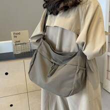 New Women's Canvas Bag, Large Capacity Tote Bag, High-End Feel, Underarm Bag, New Makeup Bag, Niche Crossbody Bag The Shoulder Bag