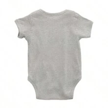 Animal Baby Graphic One Piece Bodysuit Pun Funny Wild Animal Bear Joke Bare With Me Sarcastic Humor Casual Everyday Soft Cotton Printed Cap Sleeve Lap Neck Romper Baby Clothes - Heather - 查看 2