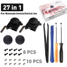 DATA FROG 3D Analog Joystick Thumb Stick Compatible Switch Joy Pad Replacement Repair Kit Tool Compatible With Switch Lite