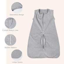 1 Stück Baby Schlafsack, 0-6 Monate Neugeborene und Säuglinge Schlafsack, Baby tragbare Decke, leichter Doppelreißverschluss Schlafsack, umkehrbarer Reißverschluss Baby Schlafsack, Neugeborene Baby Jungen und Mädchen tragbare Decke