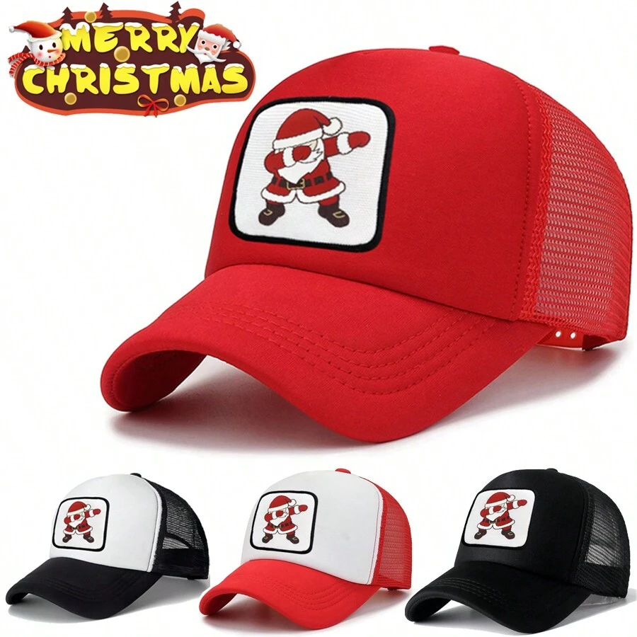 1 件圣诞棒球帽，红色圣诞帽，圣诞老人