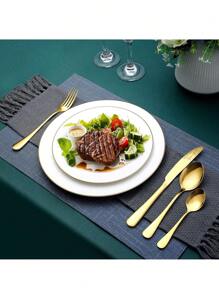 12/16/24pcs/Set Stainless Steel Flatware Set, With Storage Box Gift Box,Suitable For Home Kitchen,Wedding Party,Kitchen,Christmas Gift